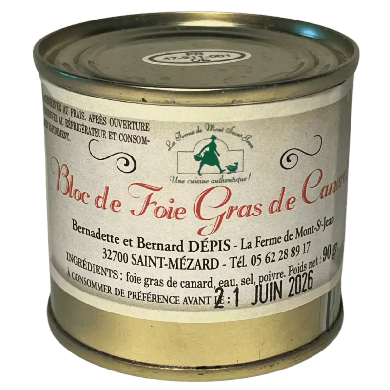 Bloc de foie gras de canard 90g