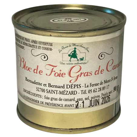 Bloc de foie gras de canard 90g