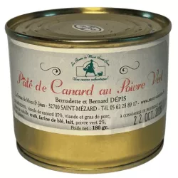 Pâté de canard au poivre vert 180g