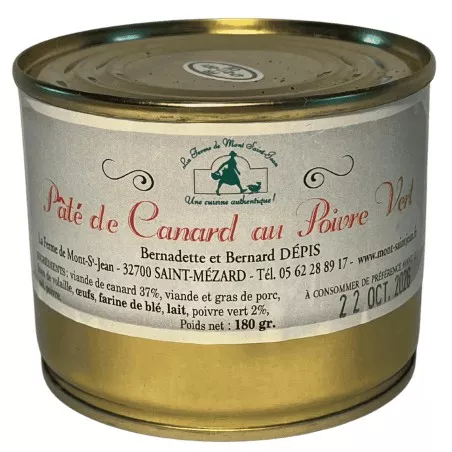 Pâté de canard au poivre vert 180g