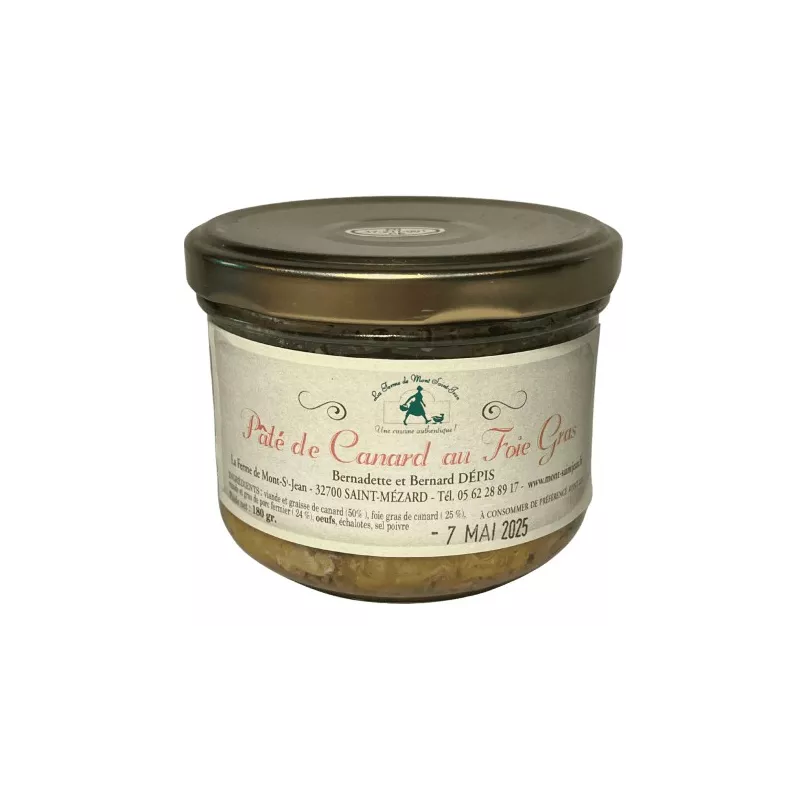 Pâté de canard au foie gras 180g